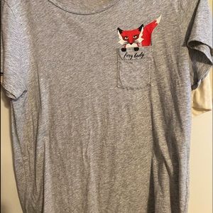 Kate spade fox pocket tee